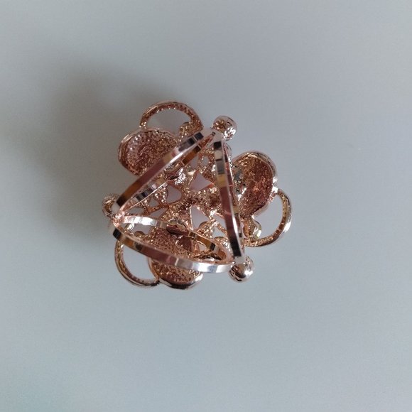 Pretty in Pink Flower Scarf Ring - Picture 5 of 6